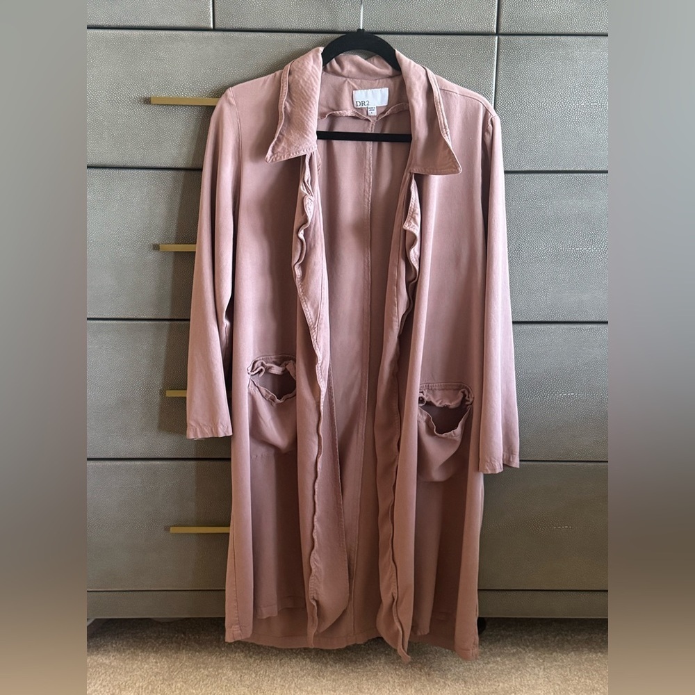 DR2 Dusty Rose Nude Pink Long Duster
